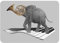 Platzsets mit Unterseite aus Kork, grau, Motiv: Elefant, Pianist und Cornist Collage Art, Surrealismus, groß, 39,5 x 28,5 cm, 4 Stück