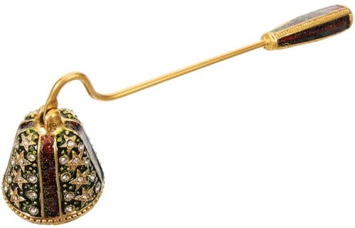 Garneck Metall Kerzenlöscher Kerzenglocke Strass Flammenlöscher Vintage Kerzenabdeckung Feuerlöscher Candle Snuffer Kerze Snuffer Werkzeug Zubehör Landhaus Dekoration