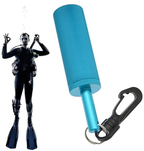 Scuba Rattle Stick – Shaker subacqueo | Shaker subacqueo in lega di alluminio con clip, per serbatoio di sicurezza subacquea, sonaglio per attrezzatura subacquea, 11,7 x 2,8 cm