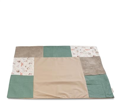 ULLENBOOM ® Protection pour matelas à langer 75x85 cm Amis de la forêt (Made in EU) - Housse matelas à langer coton, serviette de matelas à langer, motif : étoiles, points
