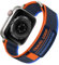Kamita Cinturini Sportivi in Nylon per Apple Watch Serie 42mm 44mm 45mm 46mm 49mm, Cinturino Sportivo Regolabile per Uomo Donne, Elastico Trail Loop Watchband per iWatch 10 9 8 Ultra (Blu-Arancione)