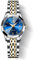 OLEVS Damen Uhr Gold Silber Edelstahlband Analoger Quarz Damenuhr Klassisches Luxus Blau Kleines Gesicht Arabische Ziffern Diamanten Uhr Damen Leuchtend Wasserdicht mit Datum Watches for Women