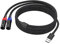 USB A to Dual XLR Male Audio Cable and Sterro Power Amplifier Cable, 3.3 Foot, 1 Pack, Black, Prefossional for PC, Mixer, Tablet, Laptop, with HiFi Level Decoding Chip and Plating Conductors
