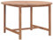 SDWEHO7 Gartentisch aus Holz, Ø110x75 cm Rund Garten Esstisch mit Schirmloch, Terrassentisch Holztisch Balkontisch für Hinterhof, Massivholz Teak