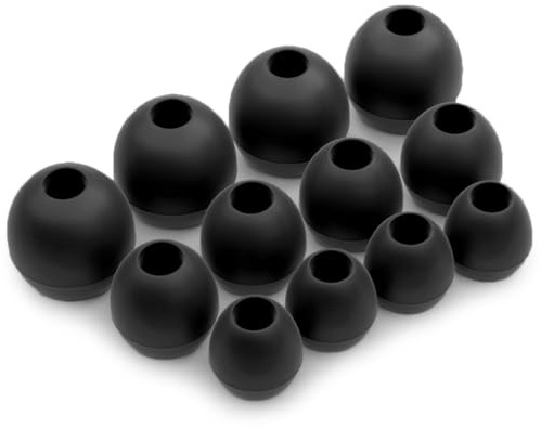 Okuli 12 x Silikon Ohrstöpsel Ohrhörer Gummi Tipps Für Audio-Technica Kopfhörer Ohrhörer in Schwarz