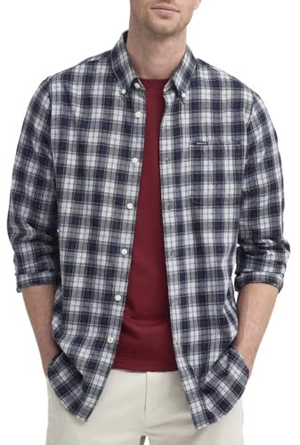 Barbour Mens Lanark Tailored Shirt Blue Granite (UK, Alpha, M, Regular, Regular, Blue Granite)