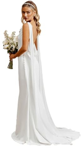 Coast Honoured Chiffon Cowl Back Detail Wedding Dress