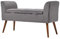 INMOZATA Velvet Ottoman Bench Button Tufted End of Bed Storage Bench Rectangle Window Seat with Storage Ottoman Storage Bench with Wooden Legs for Bedroom,Living Room Furniture (Grey)