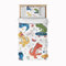 ZTYROLJ Dinosaures Housse de Couette 90x190cm, Housse de Couette Zippée,Parure de Lit en Microfibre 1 Personne, Parure de Lit Enfant avec Taie d'oreiller 40x60cm
