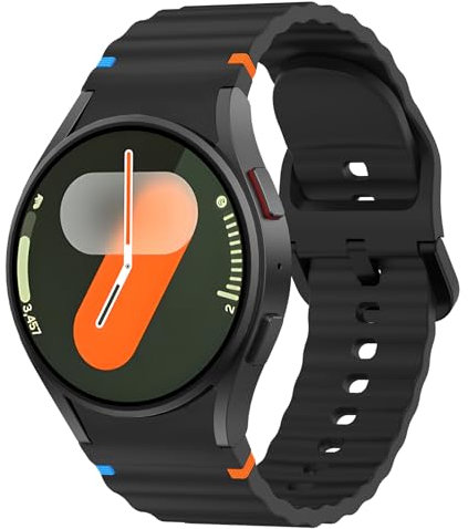 Meliya Correa para Samsung Galaxy Watch 7 40mm 44mm,20mm Silicona Pulseras Reloj de Repuesto para Samsung Galaxy Watch 4/5/6 40mm 44mm/FE/6 Classic 47mm 43mm/5 Pro 45mm(Negro)