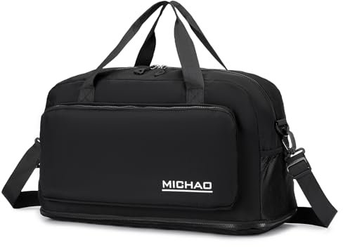 BAGROUPS Handgepäck Tasche 55x40x23 Lufthansa Faltbare Wasserdicht Reisetasche 55 x 40 x 23 cm Groß Erweiterbar Handgepäck für Flugzeug Diebstahlsichere Sporttasche für Weekender Fitness Damen Herren