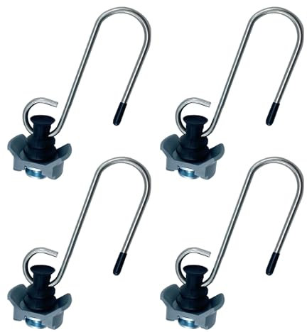 NOLOWY 1 Stück/4 Stück Haken für Airlineschienen, Schienenbeschläge, Einzelbolzen, L-Schienen-Spannanker mit Haken, einfache Installation