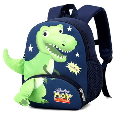 Kindergarten Rucksack - Kinderrucksack Jungen Kleiner Dinosaurier Wasserdicht Rucksack mit Brustgurt Vorschule Kleinkind Schulrucksack Mädchen Kindergartenrucksack 2-3 jahre Für Baby, Schule (Grün)
