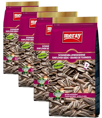 MERAY Graines de tournesol Dakota grillées et salées 250g (Lot de 4)