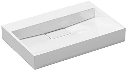 Durovin Bathrooms Luxurious Cast Stone Resin Bathroom Basin - Wall Hung Or Countertop Basin Sink No Tap Hole - Concealed Waste - 500 x 380mm (WXD)