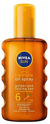 Nivea Sun Tanning Oil Spray Spf6, 200 ml