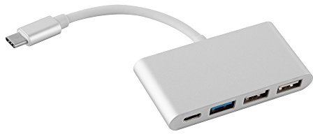 Cadorabo 4 Ports USB Multi-Interface Plug & Play avec Port USB-C, Prise de Charge USB-C, 2 Ports USB 2.0 et USB 3.0 pour Ordinateurs Portables, tablettes, appareils Modernes avec Port de Charge USB-C