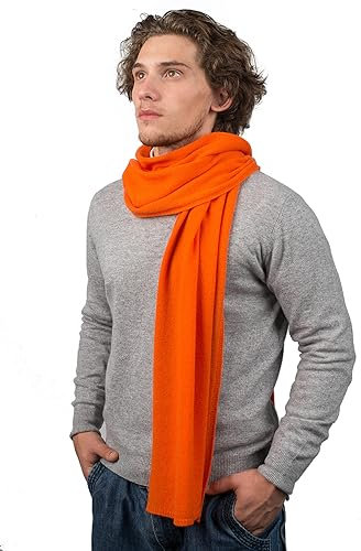 Dalle Piane Cashmere - Schal aus 100% Kaschmir - Made in Italy - für Mann/Frau, Farbe: Orange, Einheitsgröße
