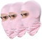 Confezione da 3 maschere da sci, bandana, cappello per esterni, softair e moto, passamontagna, rosa, 40 x 25 cm