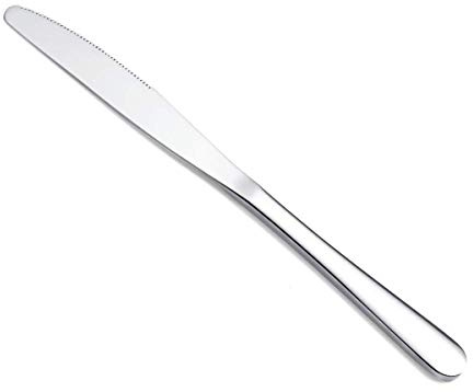 Berglander Dinner Knives Set Of 6, Stainless Steel Shiny Mirror Dinner Knife, Butter Knife Spreader Table Knives Sturdy And Dishwasher Safe