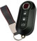 Ricambio Chiave per Telecomando Compatibile per Fiat Grande Punto Evo Panda Bravo Stilo 500 L e Lancia Y Delta Musa Guscio con Lama a 3 Tasti + Logo + Portachiavi in pelle (Chiave fiat nuovo modello)