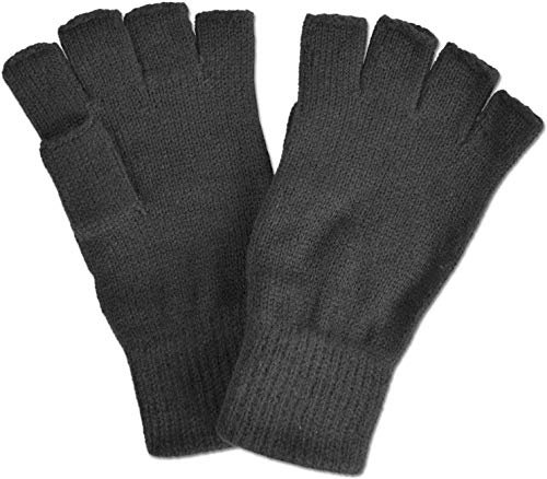 normani Strick Handschuhe ohne Finger in Schwarz Größe XL