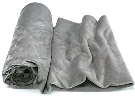 Minkee Strickstoff glattes Muster 50x160 cm (Hellgrau)