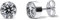 TIABELLE – Ohrstecker RISE aus Titan mit funkelnden Swarovski® Zirconias – Silberfarbene Ohrringe für Damen – allergenfrei & hautverträglich – Handmade in Germany (MAXI | 6,8mm ø | White)
