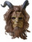 xiaowang Die Schöne und das Biest, Hahepo Halloween Maske mit Perücke Biest Hörnern Cosplay Partei Kopfbedeckung für Erwachsene Performance Requisiten Karneval Maske