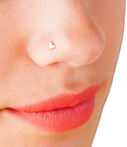 ⊹⊱ ✿ GOLDENES MINI HERZ ✿ ⊰⊹ klitzekleiner Nasenstecker Piercing, Nase, Nasenpiercing, Herz