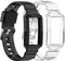Huabao Bracelet Compatible avec Fitbit Charge 5/Charge 4/Charge 3,Silicone Band Remplacement Bracelet pour Bracelet d'activité Fitbit Charge 5/Charge 4/Charge 3 Femme Homme (Noir + blanc transparent)