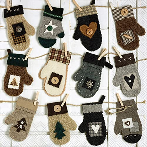 IHR Ideal Home Range Papierservietten, Advent Joy 20 St. Lunch-Servietten, 33 cm x 33 cm / 13 in x 13 in