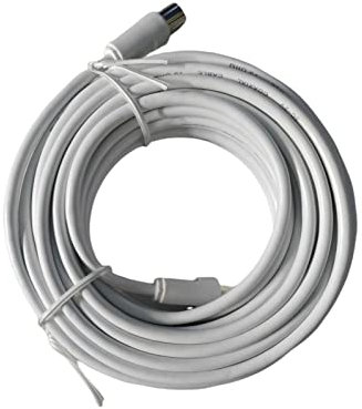 Terryshop74 Cavo Coassiale 75 ohm 10 metri cablato per antenna tv satellite digitale connettore maschio femmina da 9.5mm (10 Metri)