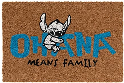 Grupo Erik Zerbino Disney Stitch Ohana, Fabbricato con una Base in PVC Antiscivolo, 40x60 cm
