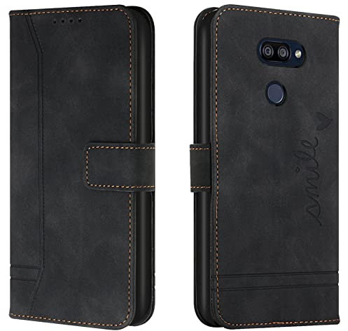 Lihondar Funda para LG K40S, Carcasa LG K40S con Tapa y Tarjetero Billetera, Capa LG K40S, Tipo Libro Flip Case Wallet, Telefono Cubrir Móvil Phone Cover Piel Protector para LG K40S (Negro)
