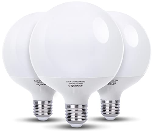 Aigostar LED E27 18W Leuchtmittel Birne Lampe Warmweiß 3000K 1840 Lumen Abstrahlwinkel 180 Grad G120 Glühbirnen Tropfen Groß Hell Energiespar 3 Pack