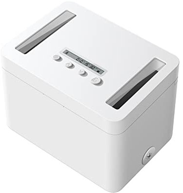 VAYDEER Metal Timer Lock Box with Child Lock and LED Display, Self-Control Time Locking Container for Cell Phones, Snacks, Alcohol or Other Temptations Up to 365 Days