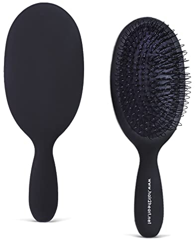 hair2heart Extensions Bürste für Haarverlängerungen, Haarbürste ohne Ziepen, Pflegebürste mit Loops