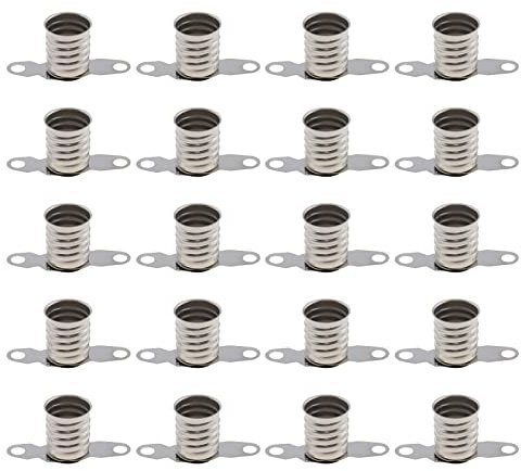VGOL Lot de 20 douilles E10 pour ampoules LED E10 - Accessoires électriques pour expériences scolaires et fabrication de jouets