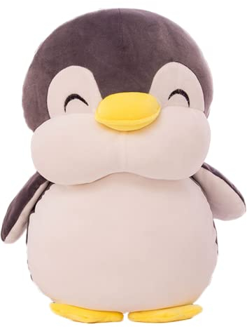 TONGSONG Ausgestopftes Pinguin-Plüsch-Spielzeugkissen mit Lächeln-Gesicht Kuscheliges Pinguin-Kissen Geschenke für Kinder und Liebhaber(schwarz,45cm)