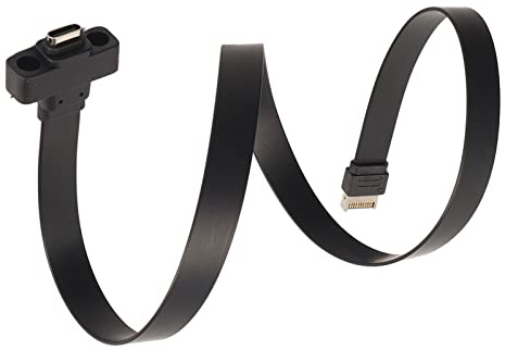 USB 3.1 USB C Front Panel Header Extension Cable, USB3.1 Type E to USB C Extension Cable with Screw Hole, 10Gbps Transfer Speed, USB E to C Adapter Cable (0.5M)