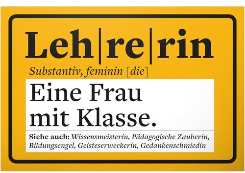 DankeDir! Lehrerin - 30 x 20 cm Schild - Frauen Freundin Geschenk Geburtstagsgeschenk Geburtstag - Klasse Geschenkidee Geburtstagsdeko Geburtstagskarte Klassenlehrerin