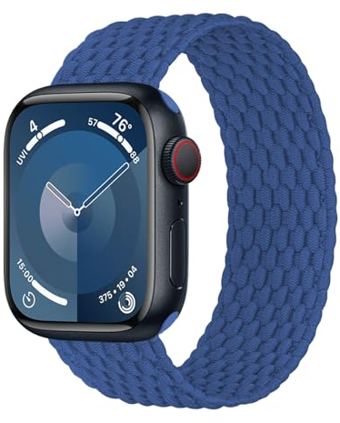 Braided Solo Loop for Apple Watch Strap 45 mm 44 mm Ultra 49 mm 42 mm 40 mm 41 mm 38 mm Band Men / Women Stretchy Nylon Adjustable Elastic Strap for Apple Band iWatch Series 8 7 6 5 4 3 2 SE