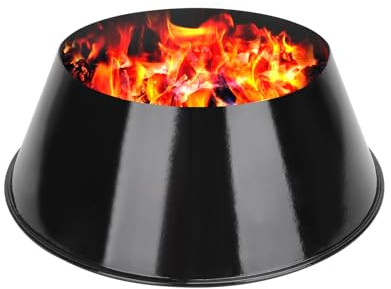 Outspark Grill-Whirlpool für Weber 22/26,75 WSM Smokey Mountain,XL Kamado, großes grünes Ei, Kugelgrill-Zubehör, einteilig, ohne Schweißkohle-Kegelhalter, Emaille-Beschichtung
