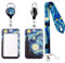 Schlüsselband mit Kartenhalter, einziehbarer Schlüsselanhänger mit Gürtelclip für Schlüssel, Van Gogh