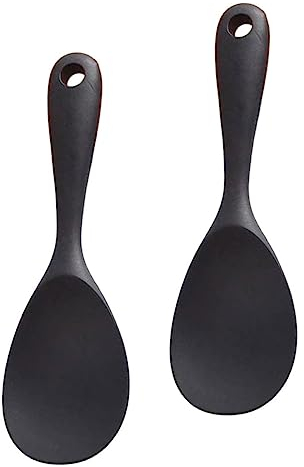 2 Pz Cucchiaio per riso in silicone tavolo della cucina cucchiai da portata in silicone scola riso per uso domestico cucchiaio da cucina in silicone a casa cucchiaio di riso wok