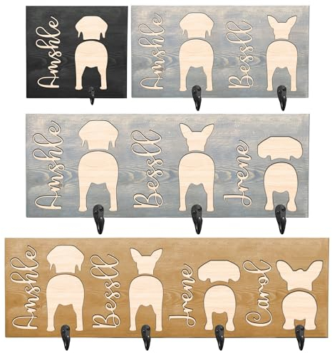 Personalisierter Hundeleinenhalter für Wand, Eingang, Flur, Schlüsselhalter, Haken, Aufhänger für Hundeleine, Heimdekoration, Geschenk für Haustierliebhaber, Familie, Freunde (Hundeleinenhalter, 1)