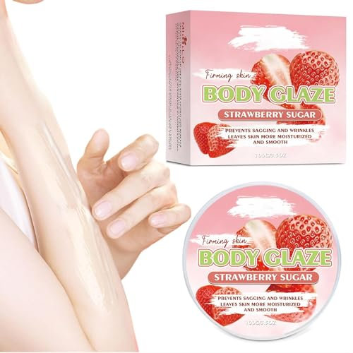 Body Glaze Body Butter,Fruit Sweet Taste Body Butter,Butter Body Moisturizer,Nourishing & Moisturizing Skincare Body Butter Cream,Anti-Aging Smooth Body Cream,Long Lasting Body Oil (Strawberry)