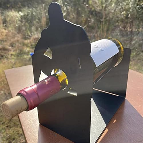 wine rack Barry Wood Single Bottle Wine Holder Creative Funny Wine Stand for Adults Decoration Wine Storage Stand Bottle Holder for Home Decor Bar Wine Cellar Basement Closet Pantry