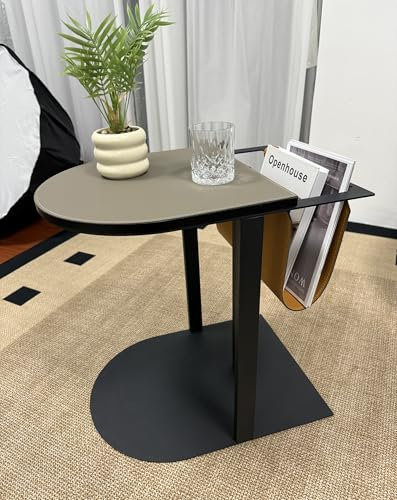 Artloge Beistelltisch mit Stauraum Kleiner Sofatisch, Nachttisch mit Zeitschriftenhalter modern Wohnzimmertisch Kaffeetisch für Sofa, Couch, Wohnzimmer, Schlafzimmer und Büro 55×40×56cm